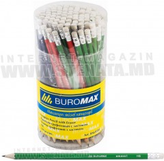  BUROMAX Creion assorti cu radieră